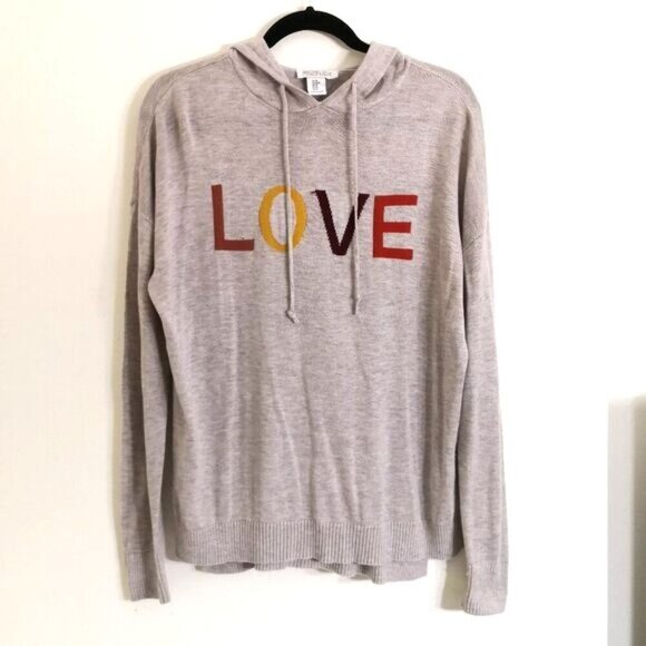 Rachel Zoe Cashmere Blend Long Sleeve Hooded Sweater Size M - Picture 1 of 6